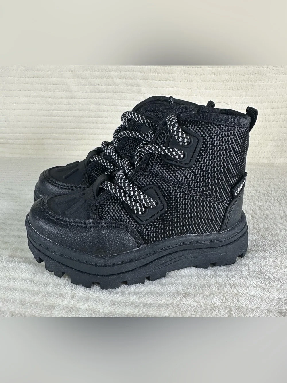 Carters Toddler Boys Black Burma Hiking Boots NWT Size Toddler 5